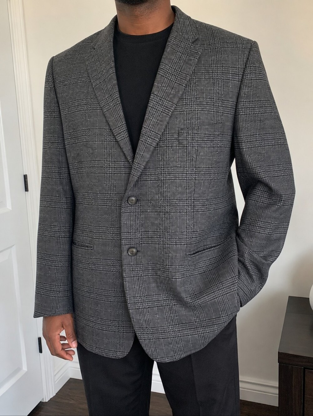 Luxury Lauren Ralph Lauren Men’s 100% Wool Glen Plaid Blazer – Size 54R – Gray